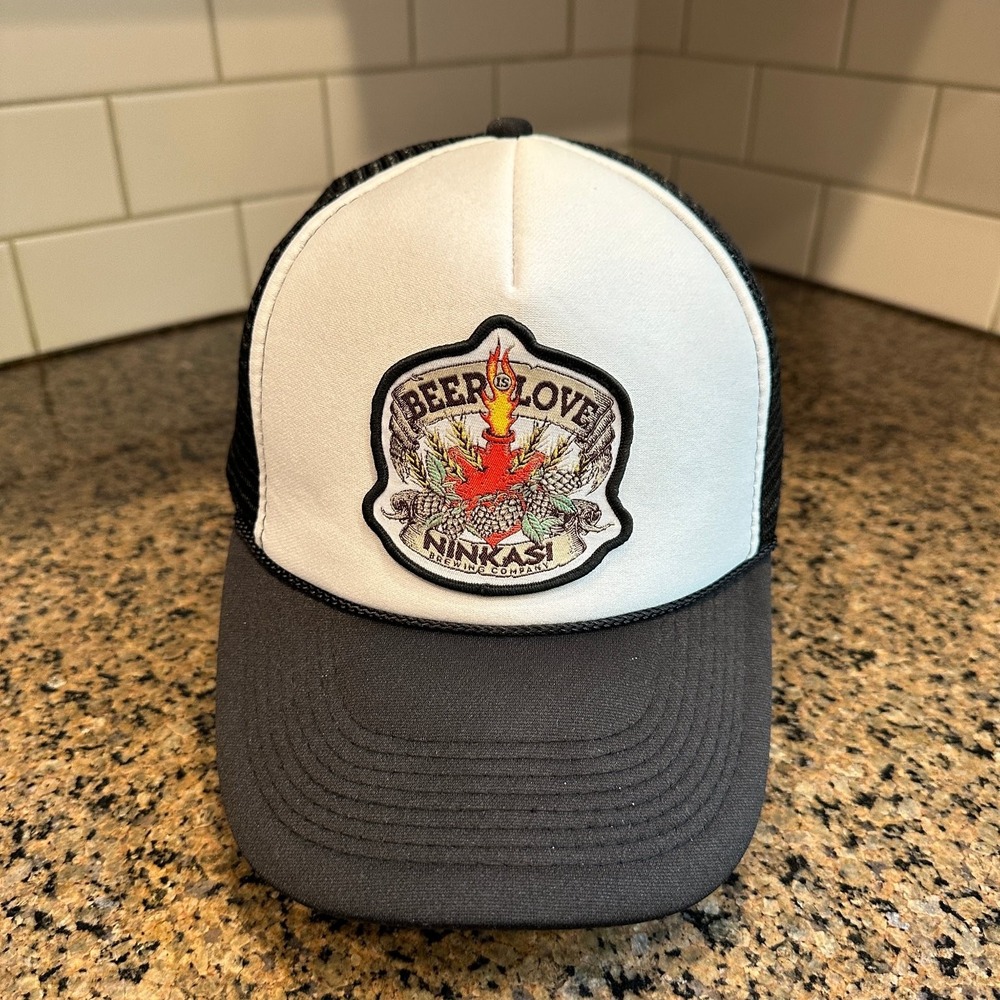 Ninkasi Brewing Beer Is Love Trucker Hat Snapback OTTO Black White Brewery Cap